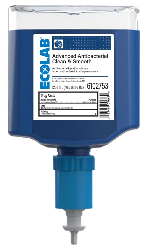 An image of an Ecolab Primaline soap bottle which goes inside a Primaline soap dispenser.